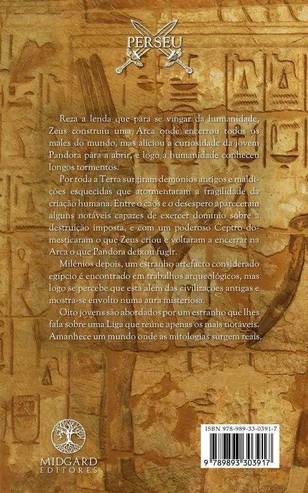 Verso A Chave de Pandora Rúben Oliveira Midgard Editores